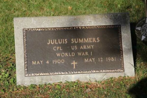 JULUIS SUMMERS MEMORIAL CEMETERY STONE