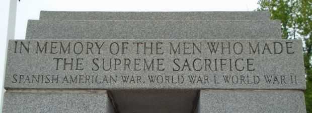 ROCKLAND WAR VETERANS MEMORIAL STONE A