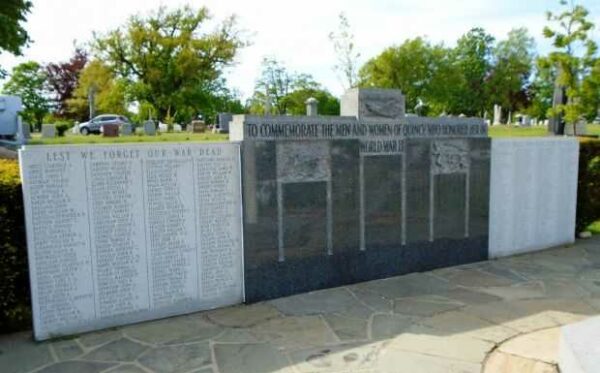 QUINCY WORLD WAR II MEMORIAL CENTER MEMORIAL