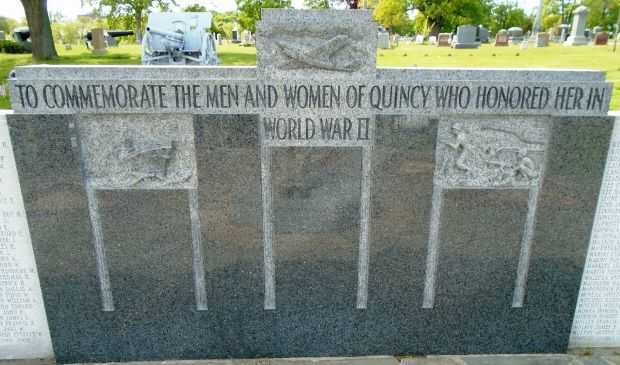 QUINCY WORLD WAR II MEMORIAL CENTER STONE