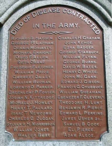 MOUNT WOLLASTON CEMETERY CIVIL WAR MEMORIAL PLAQUE D