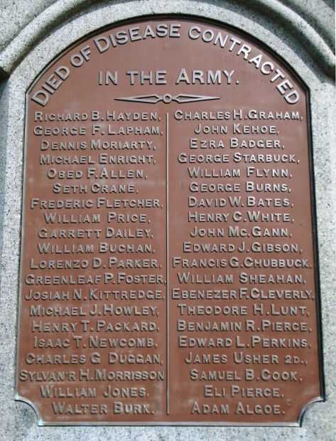 MOUNT WOLLASTON CEMETERY CIVIL WAR MEMORIAL PLAQUE D