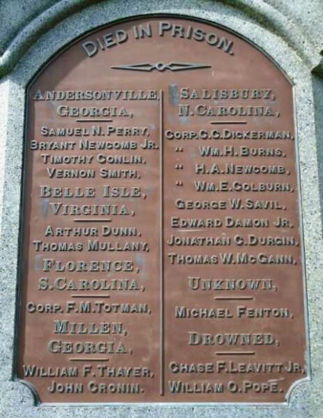 MOUNT WOLLASTON CEMETERY CIVIL WAR MEMORIAL PLAQUE C