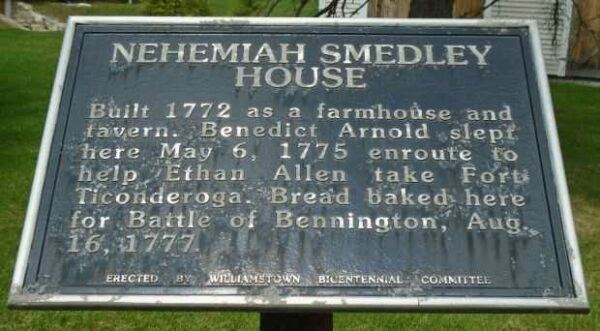 NEHEMIAH SMEDLEY HOUSE MEMORIAL PLAQUE