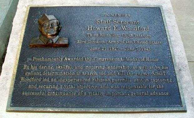 STAFF SERGEANT HOWARD E. WOODFORD MEMORIAL PLAQUE