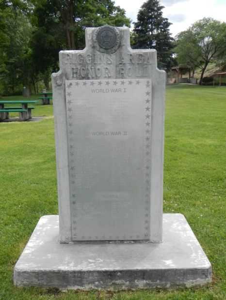 RIGGINS AREA HONOR ROLL WAR MEMORIAL FRONT