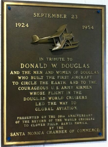 IN TRIBUTE TO DONALD W. DOUGLAS MEMORIAL PLAQUE