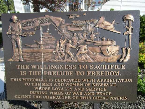 NEWFANE VETERANS MEMORIAL PLAQUE