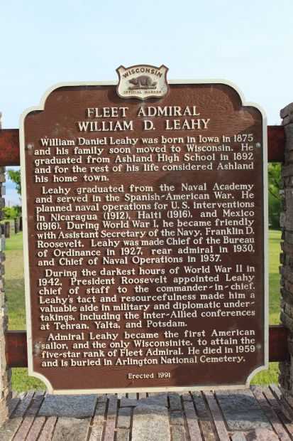 FLEET ADMIRAL WILLIAM D. LEAHY WAR MEMORIAL MARKER