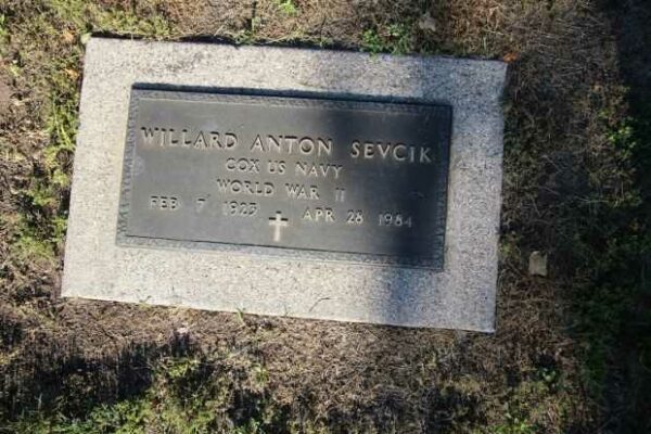 WILLARD ANTON SEVCIK MEMORIAL CEMETERY STONE