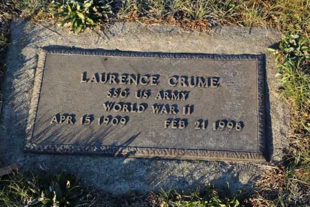 LAURENCE CRUME MEMORIAL CEMETERY STONE