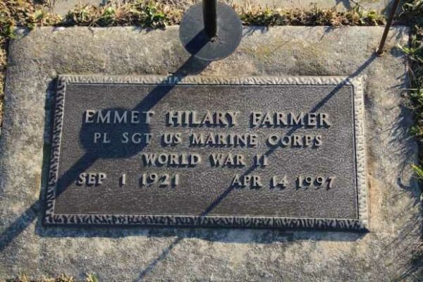 EMMET HILLARY FARMER MEMORIAL CEMETERY STONE