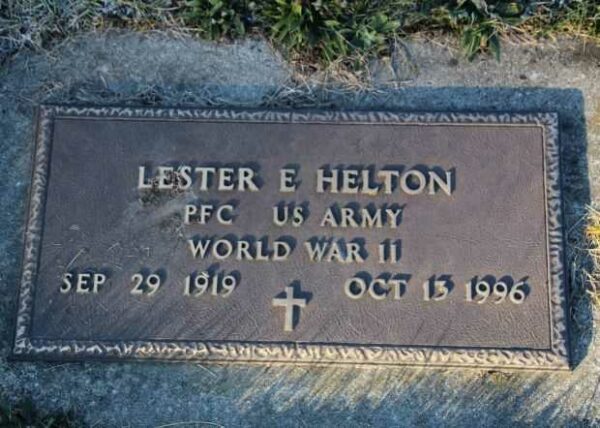 LESTER E HELTON MEMORIAL CEMETERY STONE