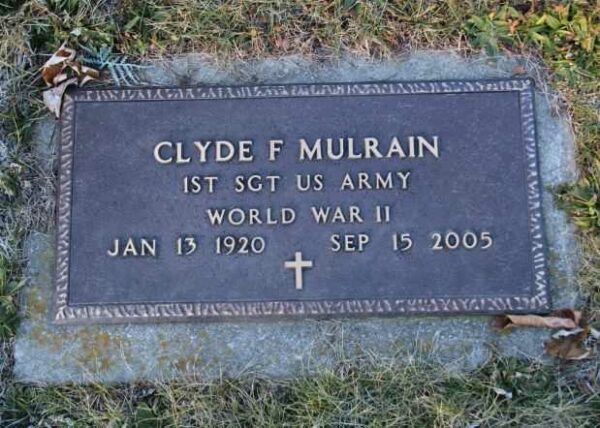 CLYDE F MULRAIN MEMORIAL CEMETERY STONE
