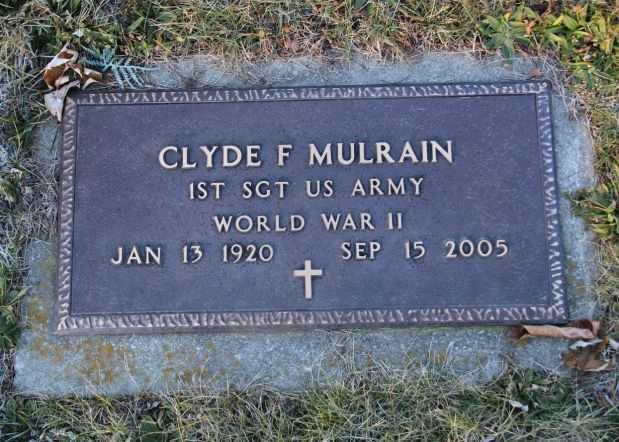 CLYDE F MULRAIN MEMORIAL CEMETERY STONE
