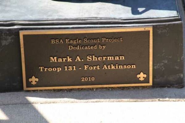 AMERICAN LEGION POST 166 BATTLEFIELD CROSS MEMORIAL PLAQUE C