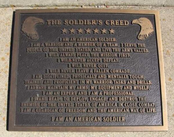 AMERICAN LEGION POST 166 BATTLEFIELD CROSS MEMORIAL PLAQUE B