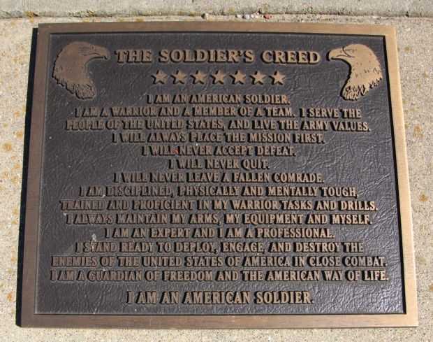 AMERICAN LEGION POST 166 BATTLEFIELD CROSS MEMORIAL PLAQUE B