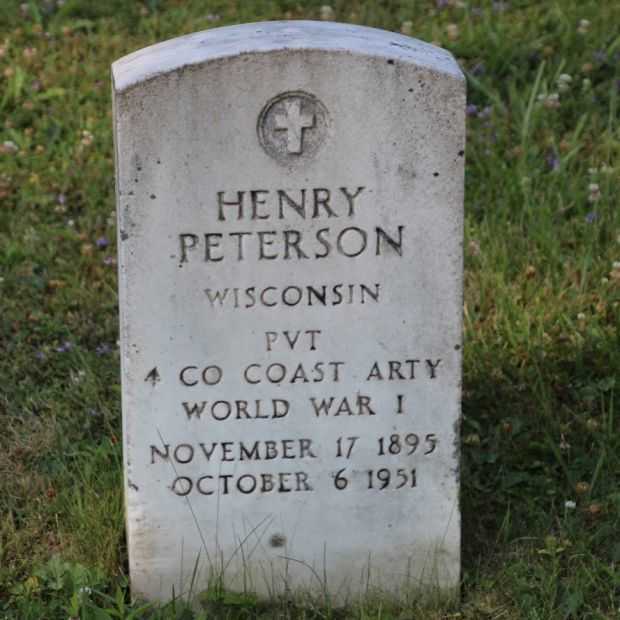 HENRY PETERSON MEMORIAL CEMETERY STONE