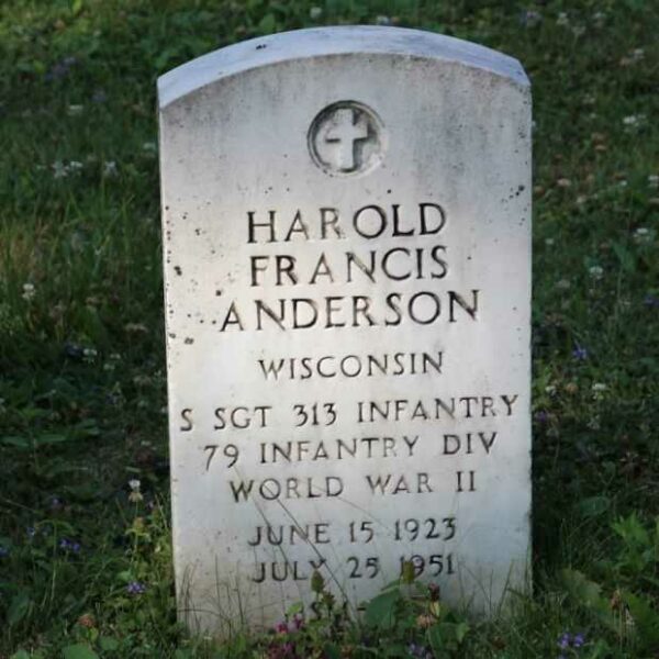 HAROLD FRANCIS ANDERSON MEMORIAL CEMETERY STONE