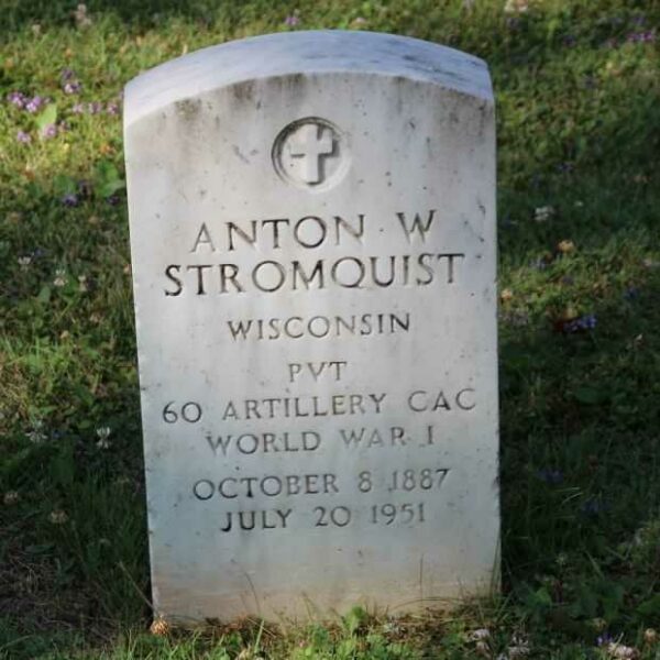 ANTON W STROMQUIST MEMORIAL CEMETERY STONE