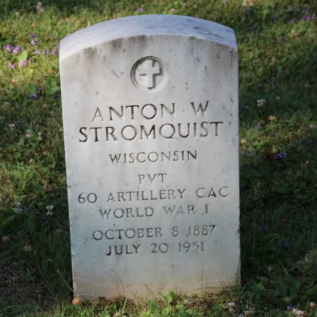 ANTON W STROMQUIST MEMORIAL CEMETERY STONE