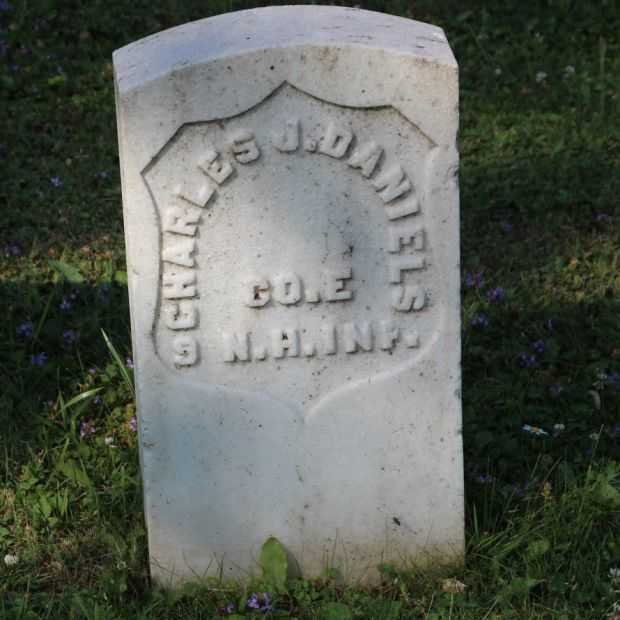 CHARLES J. DANIELS MEMORIAL CEMETERY STONE