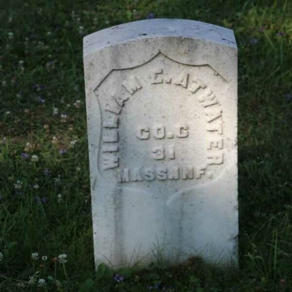 WILLIAM E. ATWATER MEMORIAL CEMETERY STONE
