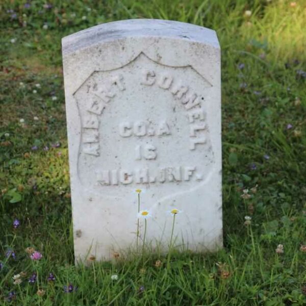 ALBERT CORNELL MEMORIAL CEMETERY STONE