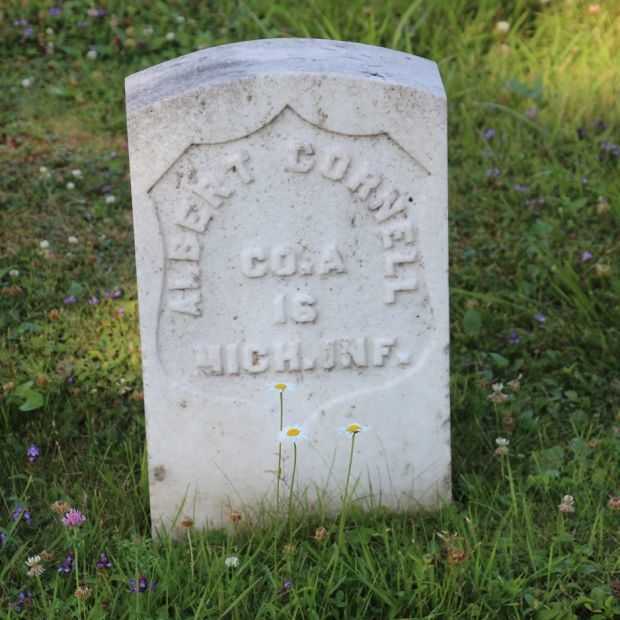 ALBERT CORNELL MEMORIAL CEMETERY STONE