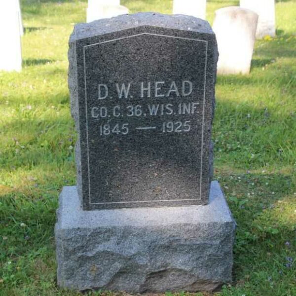 D.W. HEAD MEMORIAL CEMETERY STONE