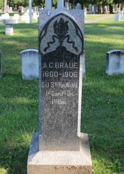 A.C. BRAUE MEMORIAL CEMETERY STONE
