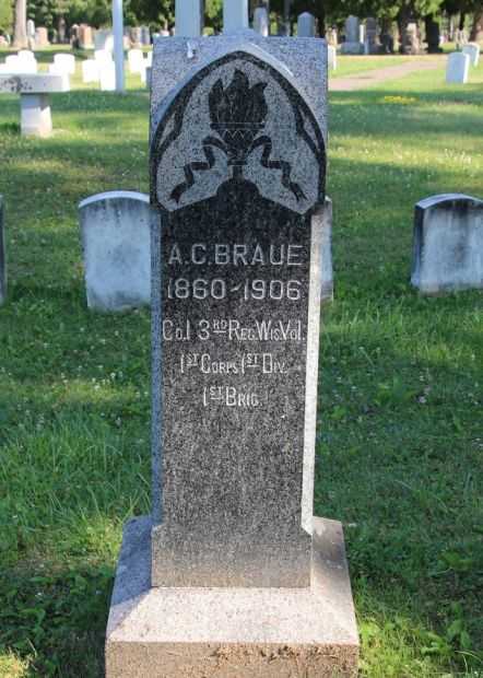 A.C. BRAUE MEMORIAL CEMETERY STONE