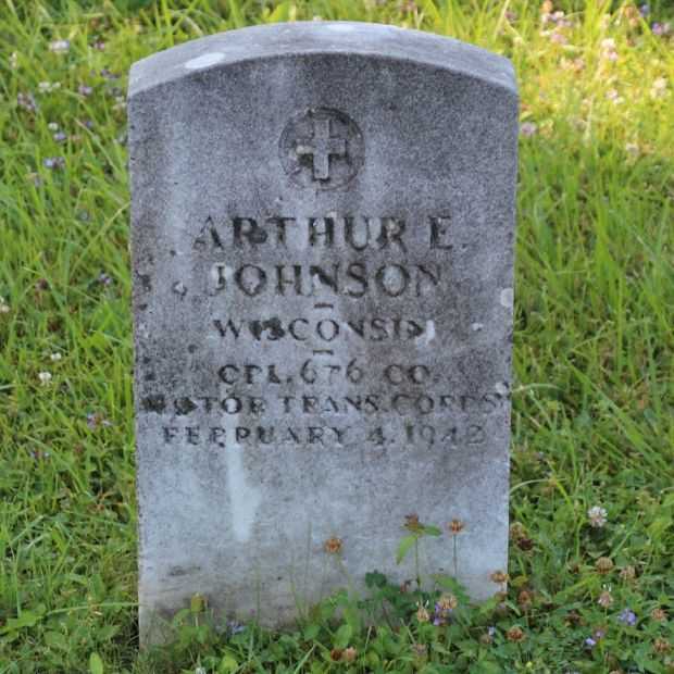 ARTHUR E JOHNSON MEMORIAL CEMETERY STONE