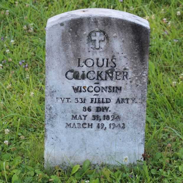 LOUIS CLICKNER MEMORIAL CEMETERY STONE