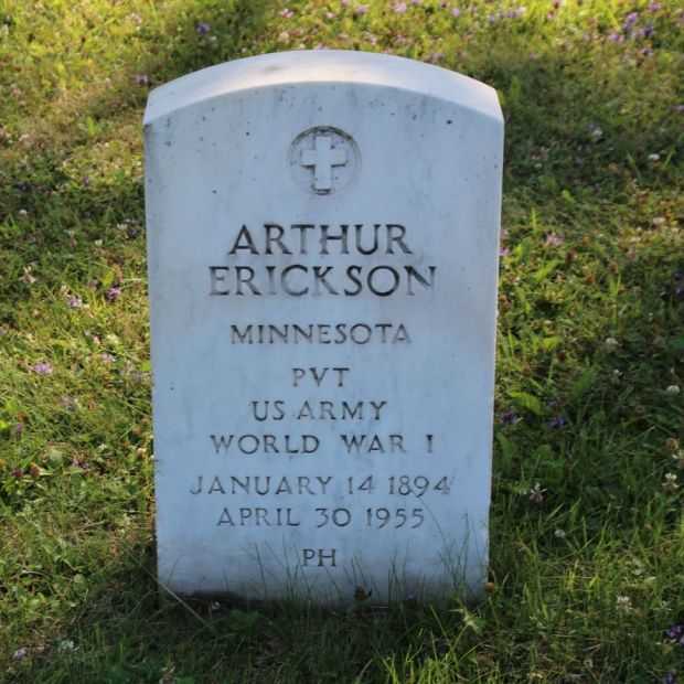 ARTHUR ERICKSON MEMORIAL CEMETERY STONE