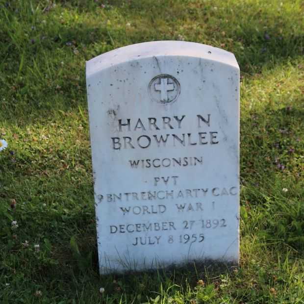 HARRY N BROWNLEE MEMORIAL CEMETERY STONE