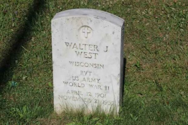 WALTER J WEST MEMORIAL CEMETERY STONE