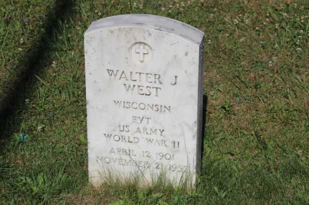 WALTER J WEST MEMORIAL CEMETERY STONE