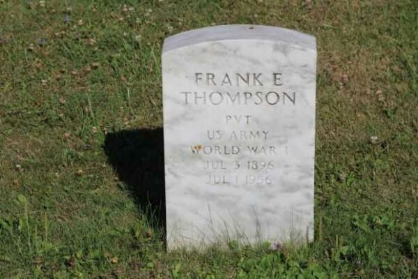 FRANK E THOMPSON MEMORIAL CEMETERY STONE