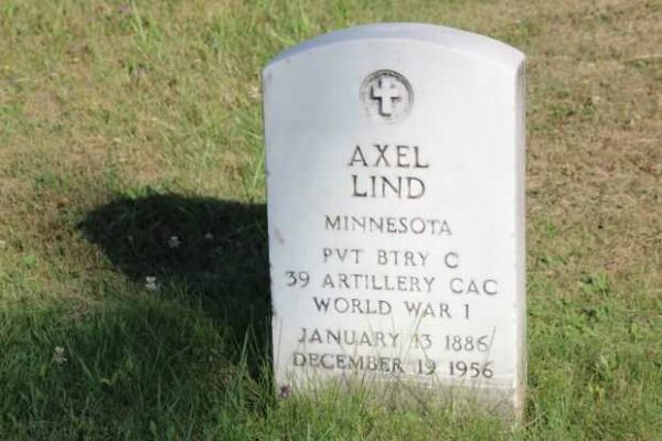 AXEL LIND MEMORIAL CEMETERY STONE