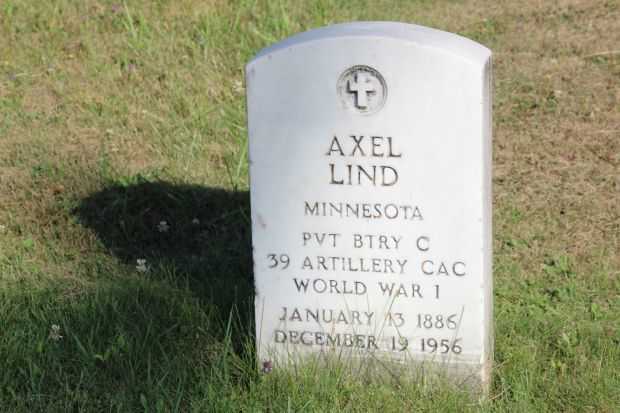 AXEL LIND MEMORIAL CEMETERY STONE