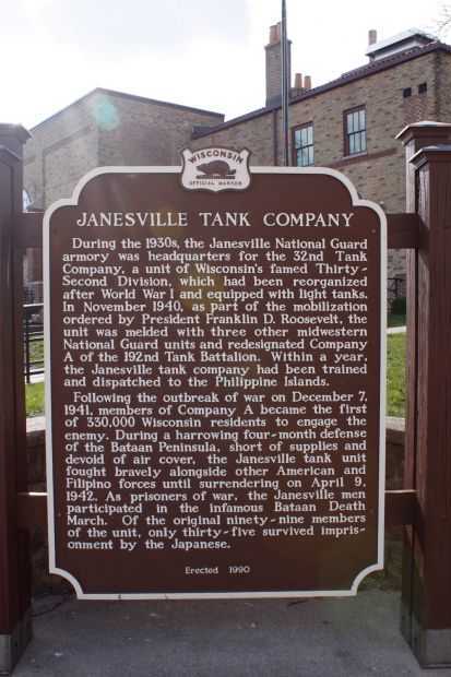 JANESVILLE TANK COMPANY WAR MEMORIAL MARKER