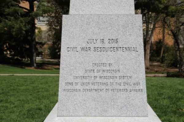 UNIVERSITY OF WISCONSIN CIVIL WAR SESQUICENTENNIAL MEMORIAL DEDICATION STONE A