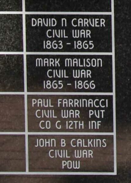 NEW LONDON AREA VETERANS MEMORIAL WALL K