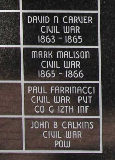 NEW LONDON AREA VETERANS MEMORIAL WALL K