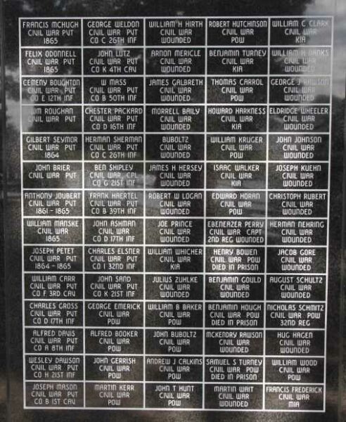 NEW LONDON AREA VETERANS MEMORIAL WALL J