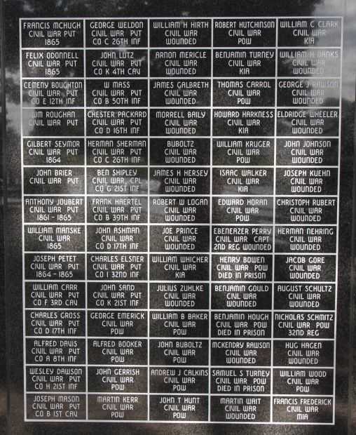 NEW LONDON AREA VETERANS MEMORIAL WALL J