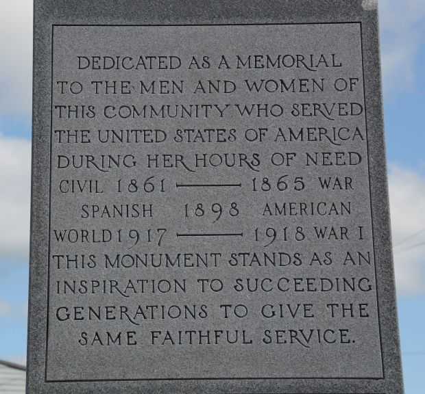 NEW LONDON COMMUNITY OF WAR VETERANS MEMORIAL STONE B