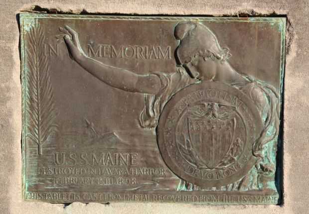 TOMAH U.S.S. MAINE MEMORIAL PLAQUE